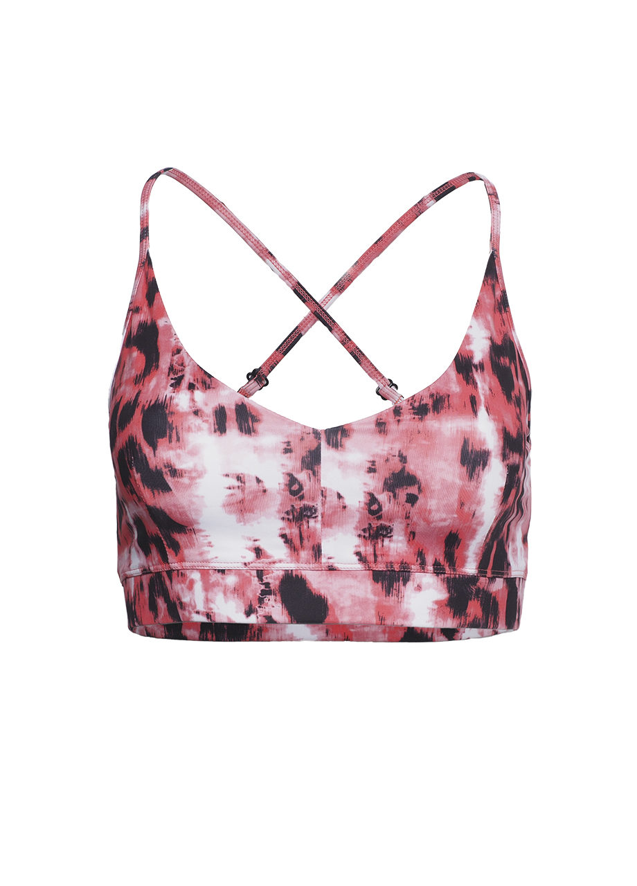 Yoga Bra Top Amba-Animal Pink