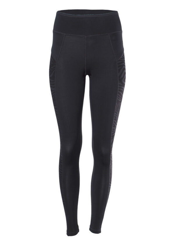 Kismet Yoga Shape Leggings Anisha anthracite zebra front frei