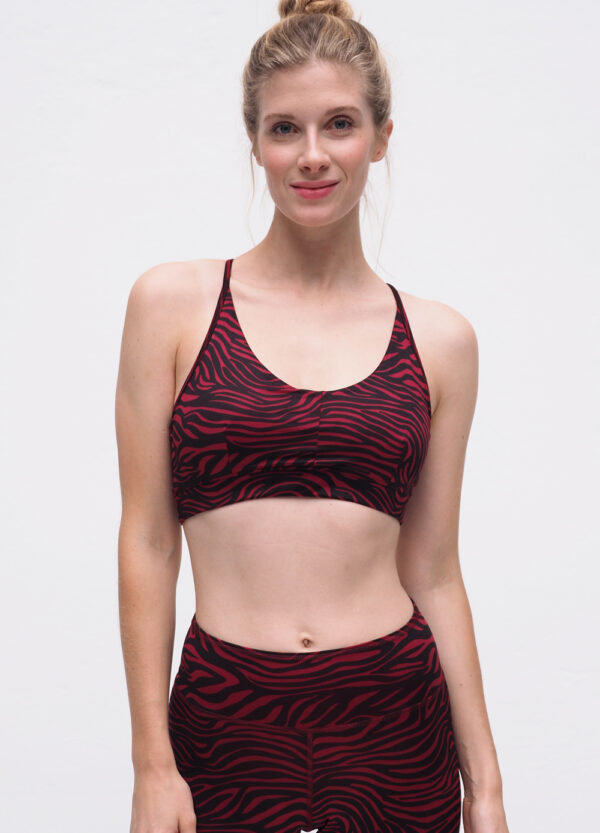 Amba Bra Top zebra grape_Kismet Yogastyle