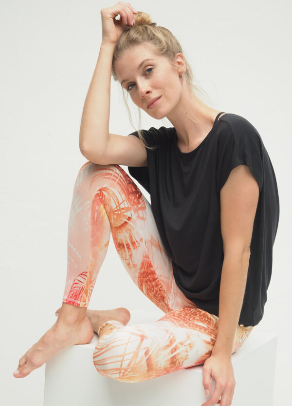 Yoga Leggings Ganga 7/8 - Caribbean Sunset mood
