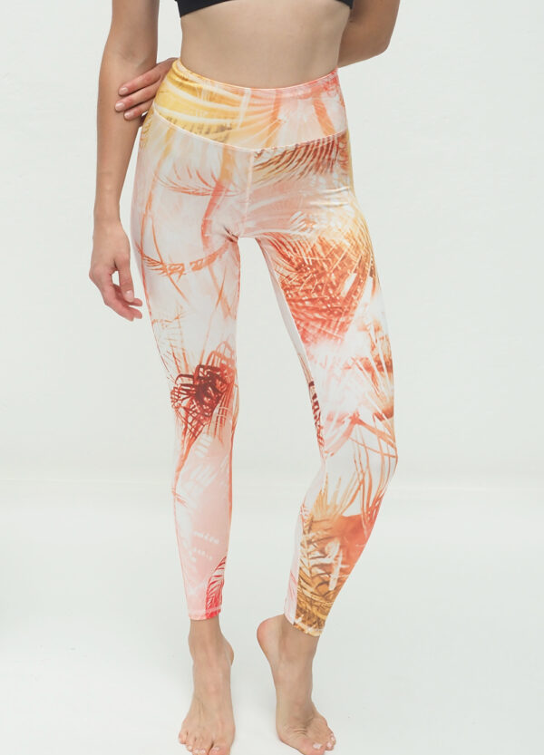 Yoga Leggings Ganga 7/8 - Caribbean Sunset front