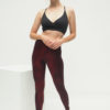 Yoga Leggings Ganga 7/8 - Grape Zebra front standing