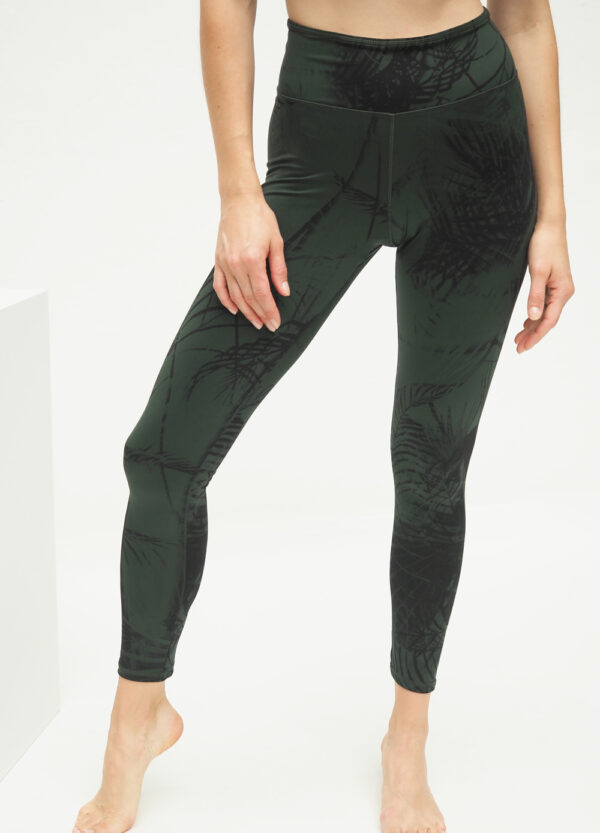 Yoga Leggings Ganga 7/8 - Caribbean Deep Jade front