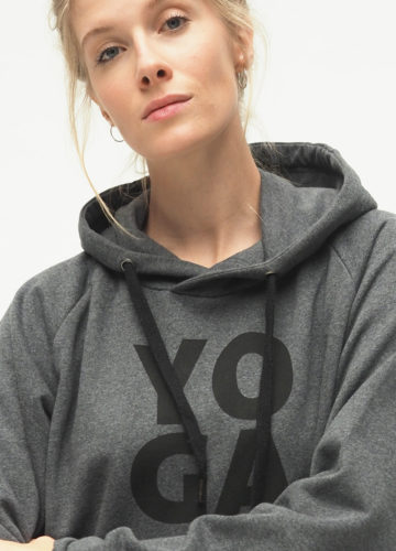 YOGA Hoodie Rudra - Grey Marl close