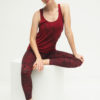 Yoga Tank Aja Logo - Grape front sitting