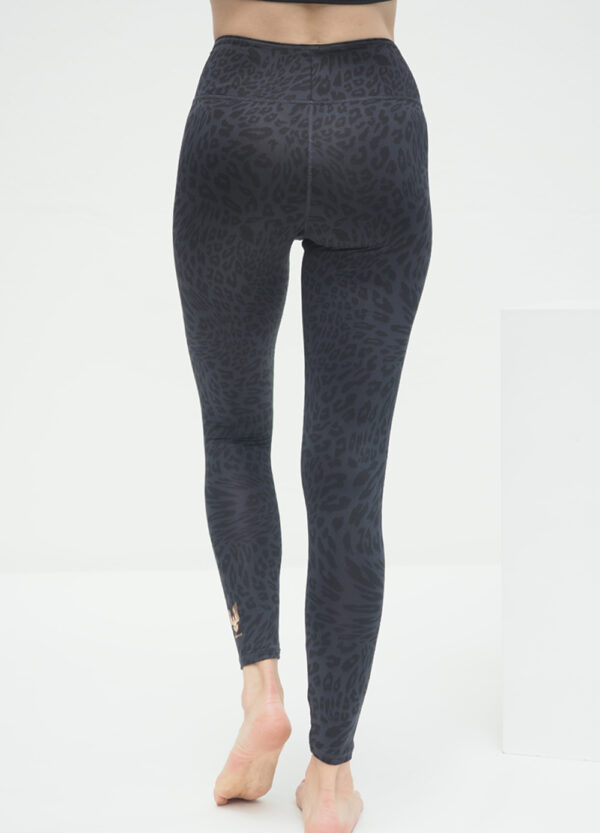 Yoga Leggings Ganga 7/8 - Anthracite Leo-Kismet Yogastyle