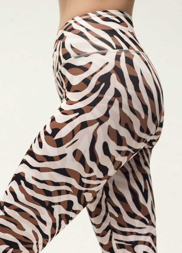 Yoga Leggings Ganga 7/8 - Camou White Brown-Kismet Yogastyle