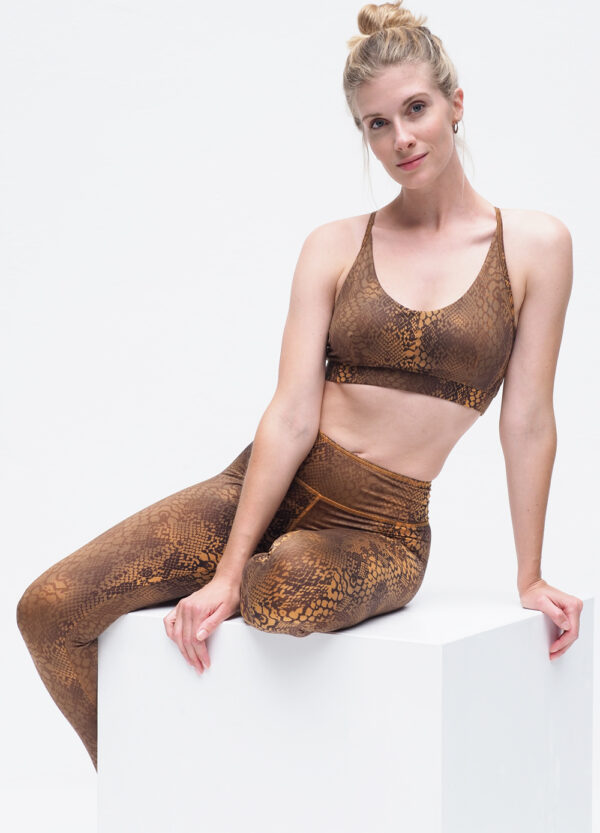 Yoga Leggings Ganga 7/8 - Desert Snake-Kismet Yogastyle