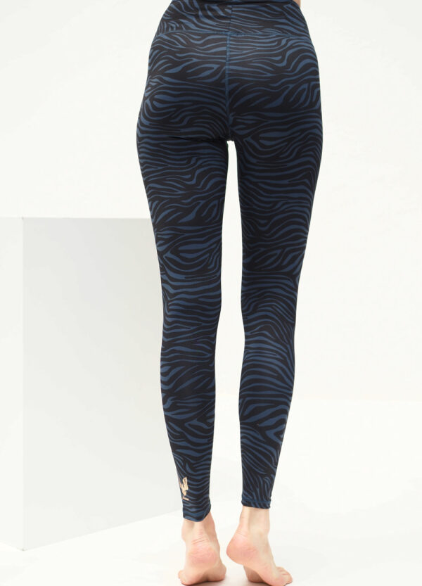 Yoga Leggings Ganga 7/8 - Zebra Blue-Kismet Yogastyle
