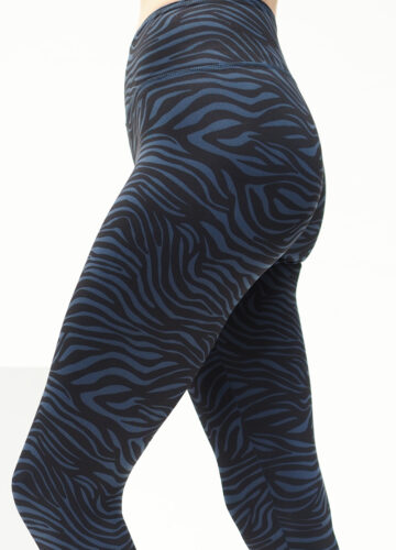 Yoga Leggings Ganga 7/8 - Zebra Blue-Kismet Yogastyle