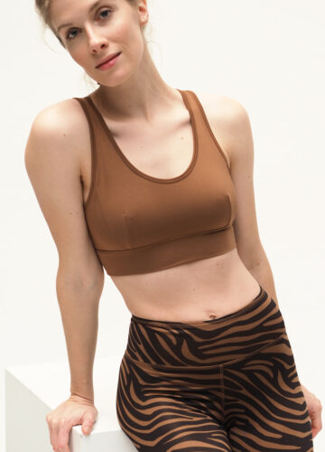 Yoga Bra Top Rami - Brown-Kismet Yogastyle