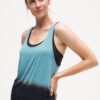 Aja Tank batik turquoise anthracite_Kismet Yogastyle