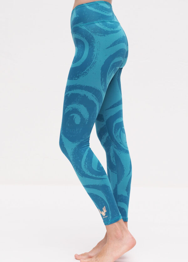 Ganga Leggings circle turquoise_Kismet Yogastyle