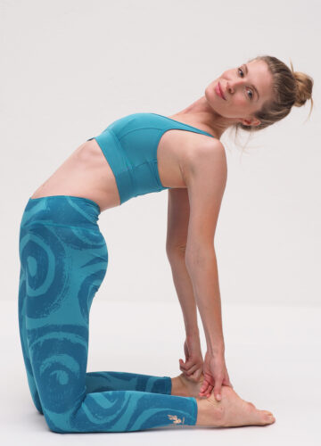 Ganga Leggings circle turquoise_Kismet Yogastyle