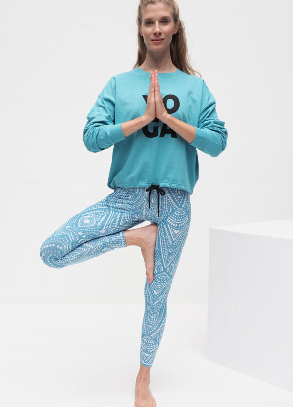 Ganga Leggings mandalay turquoise_Kismet Yogastyle