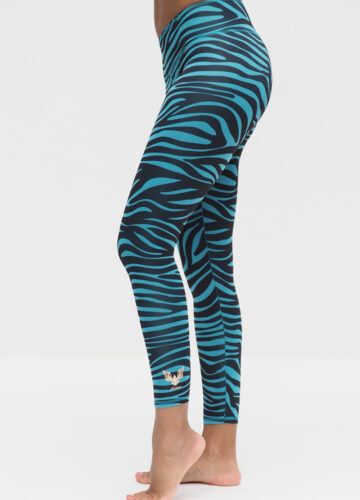 Ganga Leggings zebra turquoise_Kismet Yogastyle