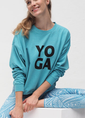 Garuda Sweatshirt turquoise marl_Kismet Yogastyle