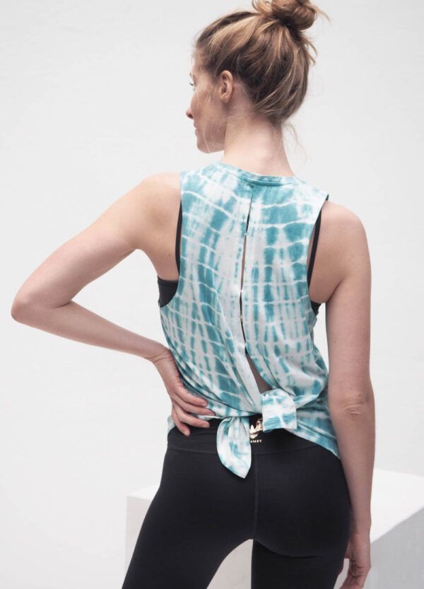 Shakti Tank_batik turquoise_Kismet Yogastyle