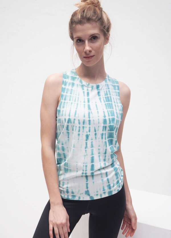 Shakti Tank_batik turquoise_Kismet Yogastyle