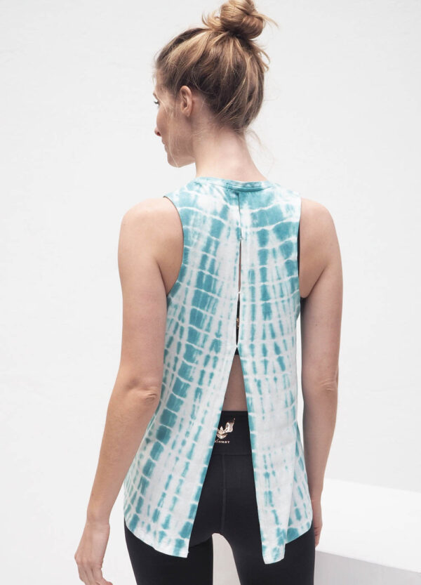 Shakti Tank_batik turquoise_Kismet Yogastyle