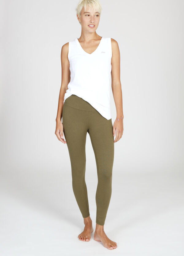 Perfect Tank White Love Leg Olive