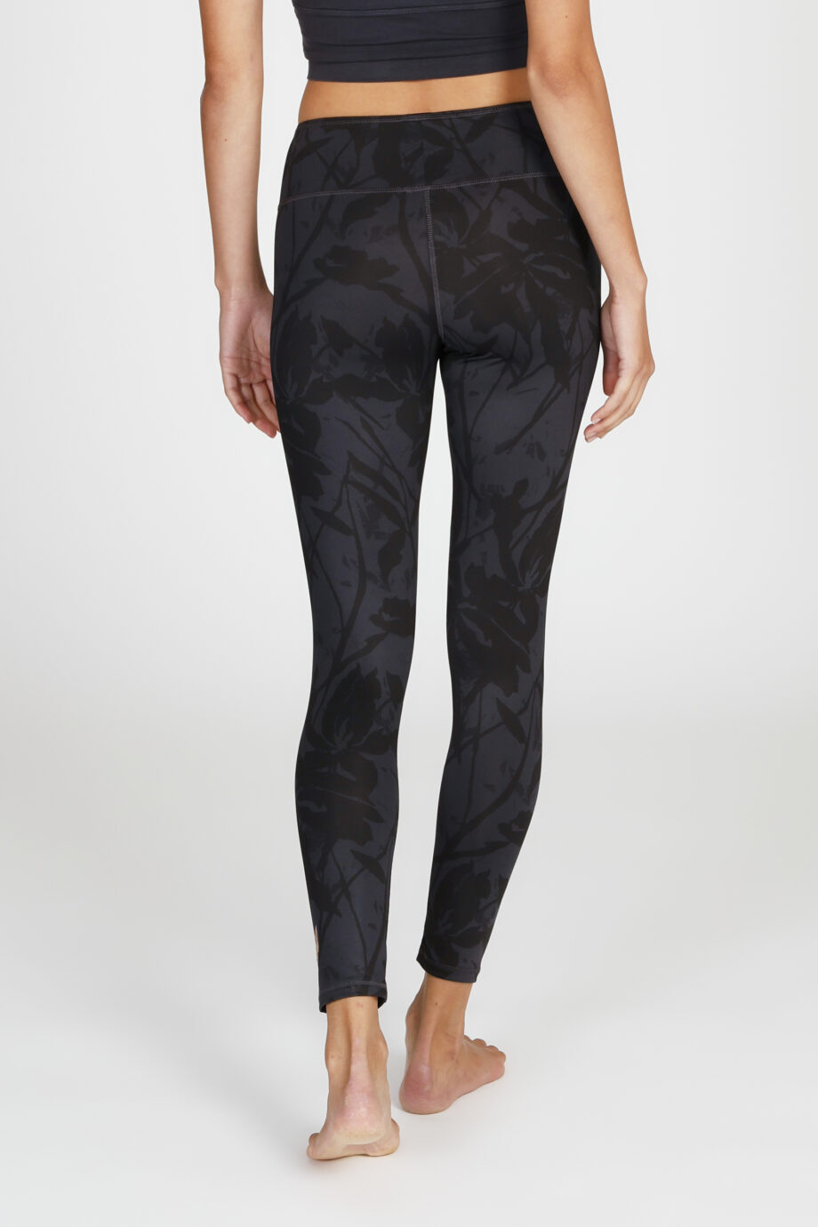 Yoga Leggings Ganga 7/8 - Anthracite Flower