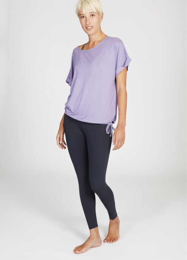 Cosy Tee Twist Violet Love Leg Anthracite