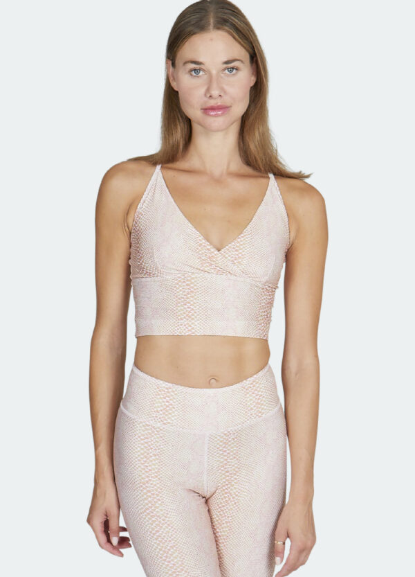 Lux Crop-Top snake rose